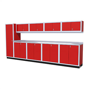 10-Piece Aluminum Cabinet Set (Red)
