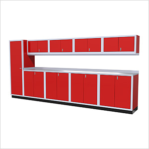 10-Piece Aluminum Cabinet Set (Red)