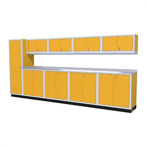 10-Piece Aluminum Cabinet Set (Yellow)