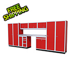 Moduline 12-Piece Aluminum Garage Cabinet Set (Red)