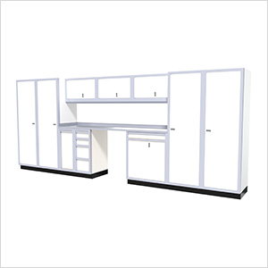 12-Piece Aluminum Garage Cabinet Set (White)