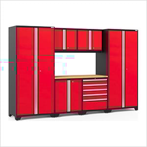 PRO Series 3.0 Red 7-Piece Set with Bamboo Top