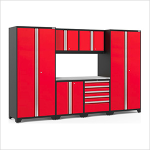 PRO Series 3.0 Red 7-Piece Set with Stainless Steel Top