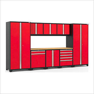 PRO Series 3.0 Red 9-Piece Set with Bamboo Top