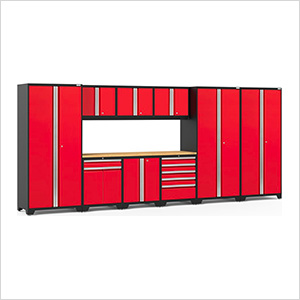 PRO Series 3.0 Red 10-Piece Set with Bamboo Top