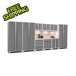 NewAge Garage Cabinets PRO Series 3.0 White 10-Piece Set with Bamboo Top