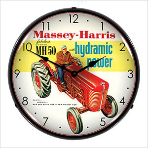 Massey Harris Backlit Wall Clock