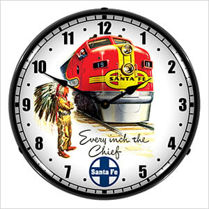 Santa Fe Chief Backlit Wall Clock