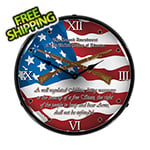 Collectable Sign and Clock 2nd Amendment Backlit Wall Clock