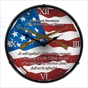 2nd Amendment Backlit Wall Clock