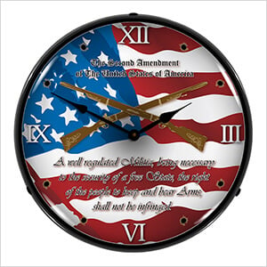 2nd Amendment Backlit Wall Clock