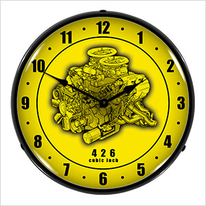 426 Engine Cutaway Backlit Wall Clock