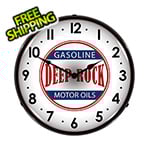Collectable Sign and Clock Deep Rock Motor Oils Backlit Wall Clock