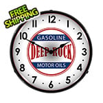 Collectable Sign and Clock Deep Rock Motor Oils Backlit Wall Clock