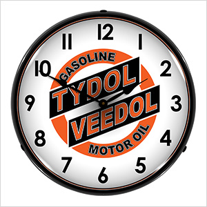 Tydol Veedol Motor Oil Backlit Wall Clock