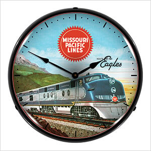 Missouri Pacific Lines Backlit Wall Clock