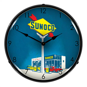 Sunoco Gas Backlit Wall Clock