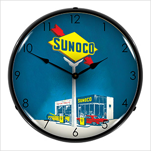 Sunoco Gas Backlit Wall Clock