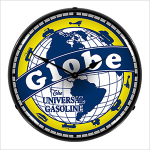 Globe Gasoline Backlit Wall Clock