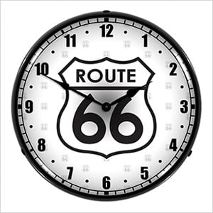 Route 66 Backlit Wall Clock