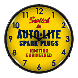 Autolite Spark Plugs Backlit Wall Clock