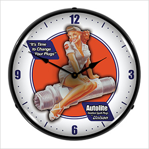 Autolite Aviation Backlit Wall Clock