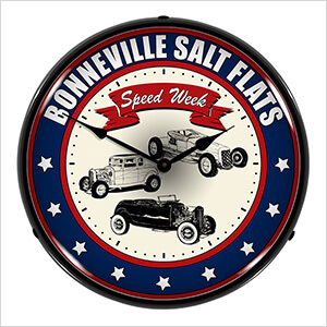 Bonneville Salt Flats Backlit Wall Clock