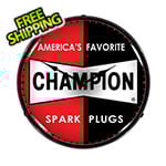 Collectable Sign and Clock Champion Spark Plugs Backlit Wall Clock