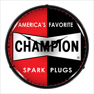 Champion Spark Plugs Backlit Wall Clock