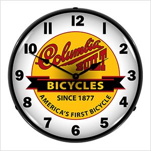 Columbia Bicycles Backlit Wall Clock