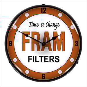 FRAM Filters Backlit Wall Clock