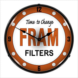 FRAM Filters Backlit Wall Clock