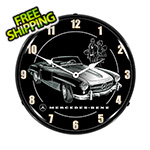 Collectable Sign and Clock Mercedes Convertible Backlit Wall Clock