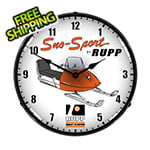 Collectable Sign and Clock Sno-Sport Rupp Backlit Wall Clock