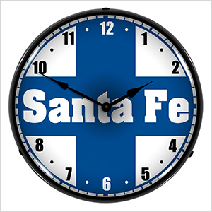 Santa Fe Railroad Backlit Wall Clock