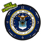 Collectable Sign and Clock US Air Force Backlit Wall Clock