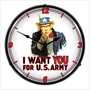 Uncle Sam Backlit Wall Clock