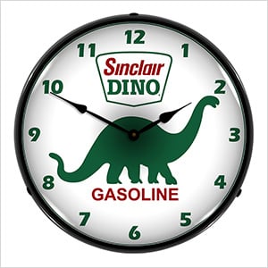 Sinclair Dino Gasoline Backlit Wall Clock