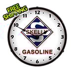 Collectable Sign and Clock Skelly Gasoline Backlit Wall Clock