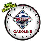 Collectable Sign and Clock Skelly Gasoline Backlit Wall Clock