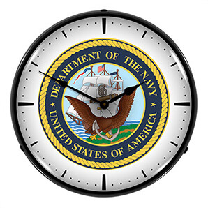 US Navy Backlit Wall Clock