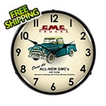 Collectable Sign and Clock GMC Trucks 1956 Backlit Wall Clock