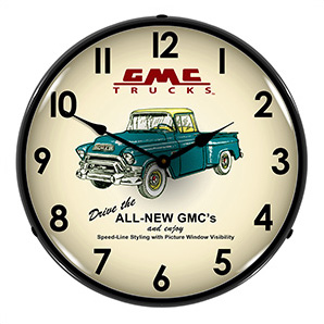 GMC Trucks 1956 Backlit Wall Clock