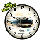 Collectable Sign and Clock 1957 Bel Air Convertible Backlit Wall Clock