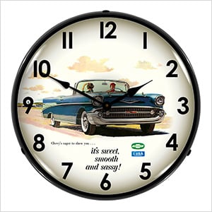 1957 Bel Air Convertible Backlit Wall Clock