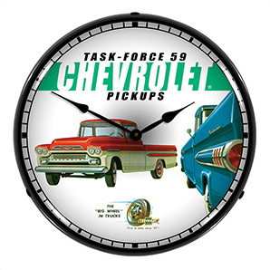 Chevrolet Pickups Backlit Wall Clock