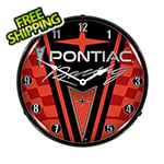 Collectable Sign and Clock Pontiac Racing Backlit Wall Clock