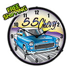 Collectable Sign and Clock 1955 Chevy Backlit Wall Clock