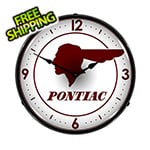 Collectable Sign and Clock Pontiac Backlit Wall Clock