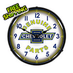 Collectable Sign and Clock Genuine Chevrolet Parts Backlit Wall Clock